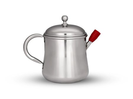 Oil Pot - 4.5 x 5.5 Inches | Stainless Steel Oil Pot  Tea Pot for Home  150 Gms Approx Discount