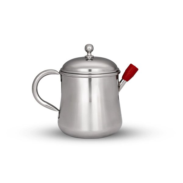 Oil Pot - 4.5 x 5.5 Inches | Stainless Steel Oil Pot  Tea Pot for Home  150 Gms Approx Discount