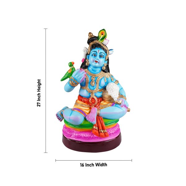 Butter Krishna Paper Mache Golu Bommai - 27 x 16 Inches | Giri Golu Doll  Navaratri Golu Bomma Gombe Supply