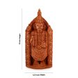 Tirupati Balaji Murti - 8 x 4.5 Inches | Wooden Statue  Standing Balaji Idol  Lord Balaji Statue for Pooja Fashion