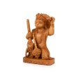 Anjaneya Statue - 6 x 4 Inches | Wooden Statue  Sittting Hanuman Statue  Hanuman Murti for Pooja  230 Gms For Sale