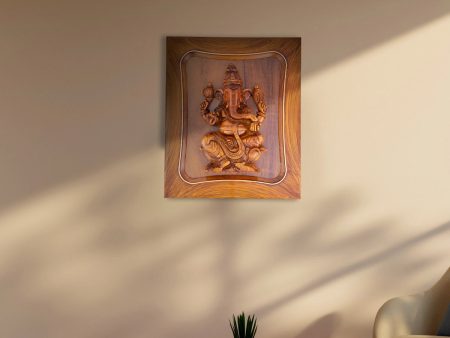 Ganesha Photo Frame - 13 x 11 Inches | Plastic Picture Frame  Wooden Polish Wall Frame for Home Decor Online