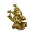 Pagadi Ganesh Murti - 10 x 7.5 Inches | Antique Brass Idol  Ganpati Idol  Vinayaka Statue for Pooja  5.500 Kgs Sale