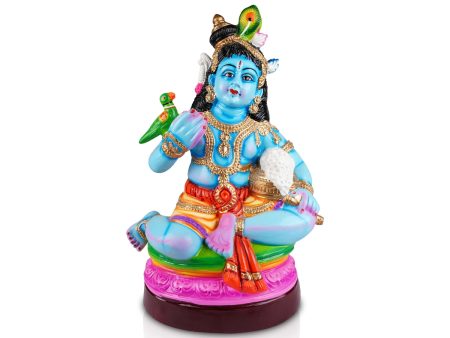 Butter Krishna Paper Mache Golu Bommai - 27 x 16 Inches | Giri Golu Doll  Navaratri Golu Bomma Gombe Supply