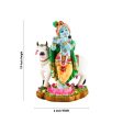 Cow Krishna Murti - 9.5 x 6 Inches | Resin Statue  Painted Krishna Idol  Standing Krishna Statue for Pooja Supply