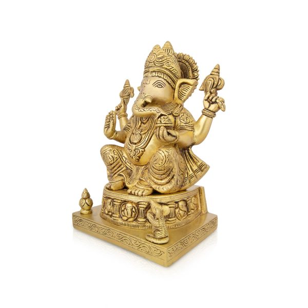 Ashtavinayak Ganesh Murti - 9 x 6 Inches | Antique Brass Idol  Ganpati Idol  Vinayaka Statue for Pooja  4.740 Kgs Discount