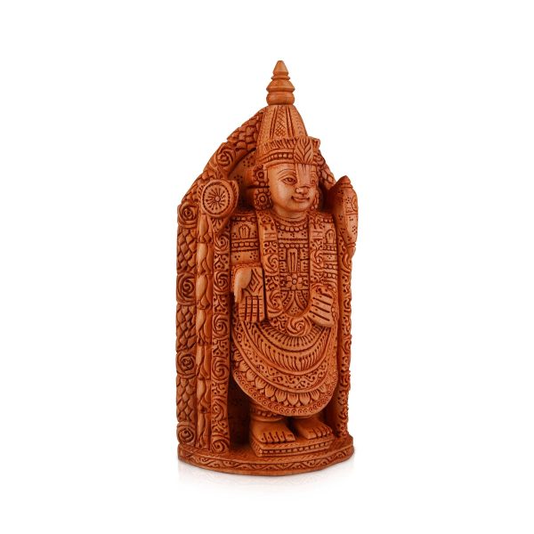 Tirupati Balaji Murti - 8 x 4.5 Inches | Wooden Statue  Standing Balaji Idol  Lord Balaji Statue for Pooja Fashion