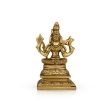 Kamakshi Idol With Base - 5 x 3 Inches | Antique Brass Idol  Kamatchi Amman Statue for Pooja  920 Gms Approx Fashion