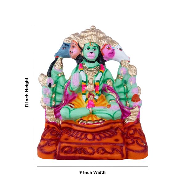 Panchamugam Hanuman Clay Golu Bommai - 11 x 9 Inches | Giri Golu Doll  Navaratri Golu Bomma Gombe Bommai Hot on Sale