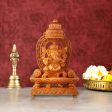 Ganesh Murti With Arch - 10 x 7.5 Inches | Wooden Statue  Ganpati Murti Sitting On Chowki for Pooja Online Hot Sale