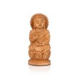 Buddha Statue - 5 x 2.5 Inches | Buddha Murti  Buddha Idol  Wooden Statue for Home  110 Gms Online now