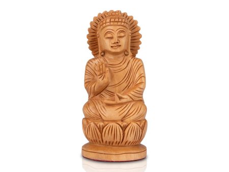 Buddha Statue - 5 x 2.5 Inches | Buddha Murti  Buddha Idol  Wooden Statue for Home  110 Gms Online now