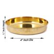 Brass Plate - 1 x 4 Inches | Thali Plate  Pooja Plate for Home  45 Gms Approx Sale