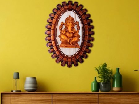 Ganesha Photo Frame - 14 x 10 Inches | Plastic Picture Frame  Wooden Polish Wall Frame for Home Decor Cheap