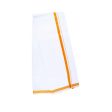 Veshti - 2 Mtrs | White Colour Vesti  Royal Gold King With Jari Border Dhoti for Men Online Sale