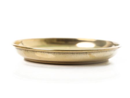 Brass Plate - 1 x 5 Inches | Beading Design Thali Plate  Pooja Plate for Home  110 Gms Approx For Sale