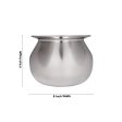 Pot with Lid - 6 x 8 Inches | Dal Handi  Stainless Steel Pot  Cooking Pot for Home  775 Gms Approx Online Sale