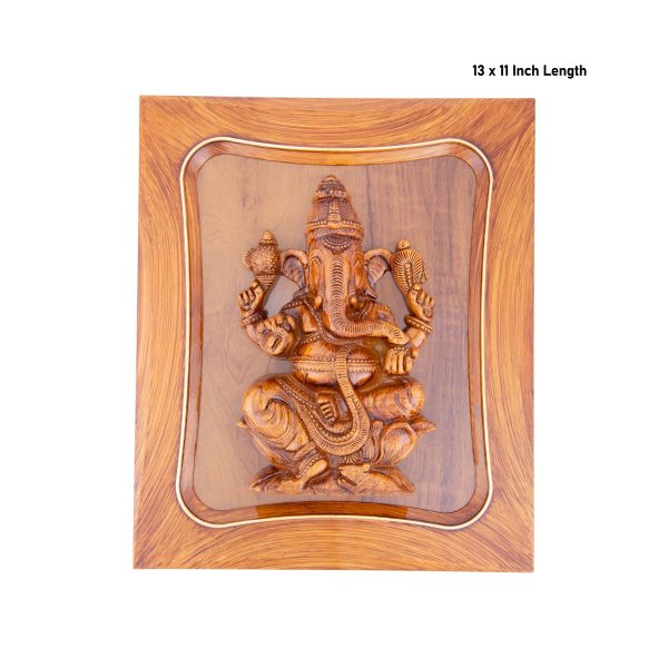 Ganesha Photo Frame - 13 x 11 Inches | Plastic Picture Frame  Wooden Polish Wall Frame for Home Decor Online