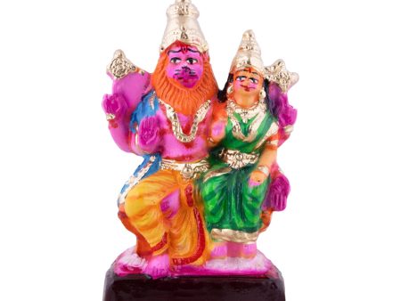 Lakshmi Narasimhar Clay Golu Bommai - 8 x 5 Inches | Giri Golu Doll  Navaratri Golu Bomma Gombe Bommai Online Sale