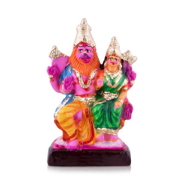 Lakshmi Narasimhar Clay Golu Bommai - 8 x 5 Inches | Giri Golu Doll  Navaratri Golu Bomma Gombe Bommai Online Sale