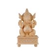 Ganesh Murti Sitting On Chowki - 10 x 6 Inches | Marble Dust Murti  Ganpati Murti  Vinayaka Statue for Pooja Cheap