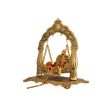 Jhula - 9 x 8 Inches | Gold Polish Palana  Aluminium Jhoola for Deity  520 Gms Approx Fashion