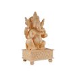 Ganesh Murti Sitting On Chowki - 10 x 6 Inches | Marble Dust Murti  Ganpati Murti  Vinayaka Statue for Pooja Cheap