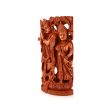 Radha Krishna Murti - 12 x 6 Inches | Wooden Statue  Radha Krishna Idol Standing On Kamal Flower for Pooja Online now