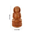 Buddha Statue - 10 x 5.5 Inches | Buddha Murti  Buddha Idol  Wooden Statue for Home  580 Gms Online Hot Sale