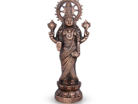 Standing Balaji Murti - 16 x 7 Inches | Copper Oxidised Balaji Idol  Balaji Statue for Home Decor  1.100 Gms Discount