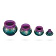 Lakshmi Kubera Pot Set - 9.5 x 4 Inches | 3 Pcs  Clay Kubera Paanai  Lakshmi Kubera Pot for Home Decor Online Sale