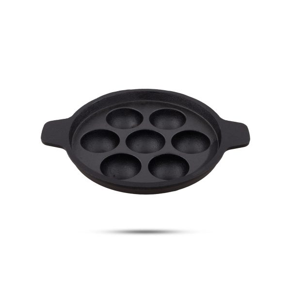 Paniyaram Pan - 7 Inches | Cast Iron Pan  Unniyappam Pan for Home  1.465 Kgs Approx Online Hot Sale