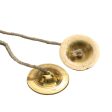 Brass Hand Cymbals - 2.5 Inches | Brass Manjira Taal  Talam With Rope  Brass Jalra for Kirtan  115 Gms Approx For Discount