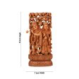 Radha Krishna Murti - 15 x 7 Inches | Wooden Statue  Radha Krishna Idol Standing Under Tree for Pooja Online now