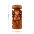 Chatri Ganesh Murti - 8 x 4 Inches | Wooden Statue  Ganpati Murti  Vinayaka Statue for Pooja Online Hot Sale