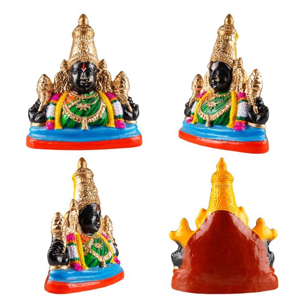 Bust Perumal Thayar Paper Mache Golu Bommai Pair - 15 x 11 Inches | Giri Golu Doll  Navaratri Golu Bomma Gombe For Sale