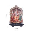 Murugan Valli Deivanai With Kolam Stand - 5 x 4 Inches | Deity With Wooden Bajot for Pooja Hot on Sale