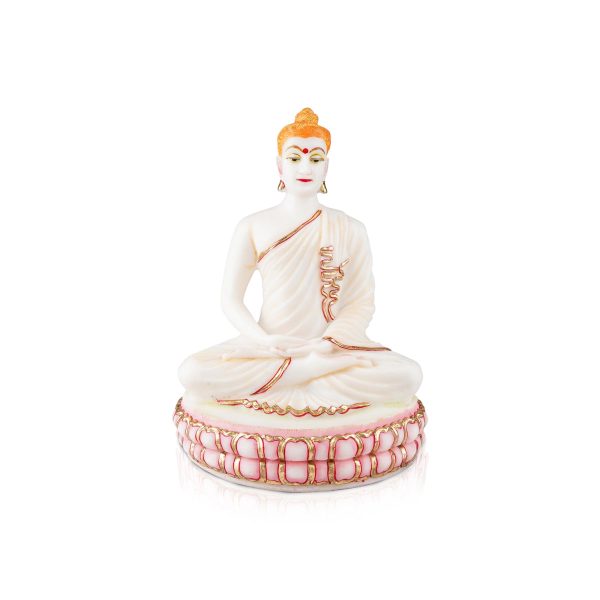 Buddha Statue - 12 x 8 Inches | Resin Statue  Sitting Buddha Murti  Painted Buddha Idol for Home Online now