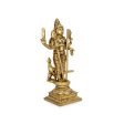 Mayil Murugan Statue - 8 x 4 Inches | Antique Brass Idol  Peacock Murugan Silai for Pooja  1.125 Kgs Approx Hot on Sale