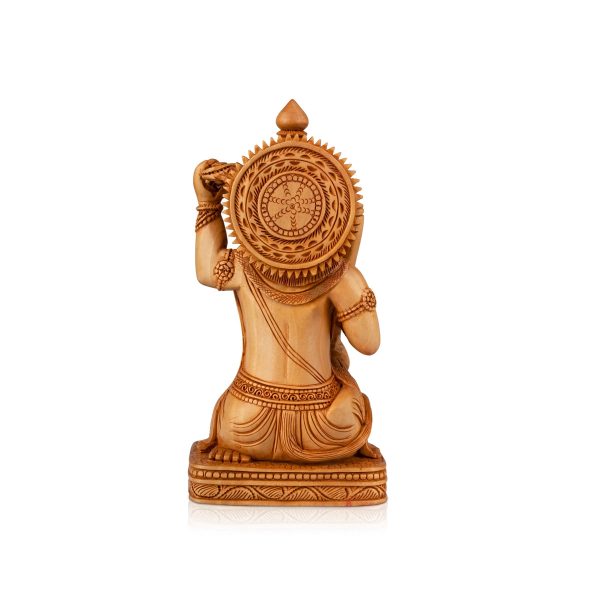 Anjaneya Statue - 6 x 4 Inches | Sittting Hanuman Statue  Wooden Statue  Hanuman Murti for Pooja  230 Gms For Cheap