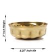 Brass Cup - 2 x 6.25 Inches | Brass Bowl  Pooja Bowl  Pooja Cup for Home  70 Gms Approx For Discount