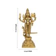 Mayil Murugan Statue - 8 x 4 Inches | Antique Brass Idol  Peacock Murugan Silai for Pooja  1.125 Kgs Approx Hot on Sale