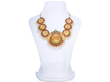 Kemp Necklace - 5 Inches | Multicolour Stone Jewellery  Lakshmi Design Kemp Jewellery for Dance Sale