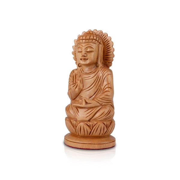 Buddha Statue - 4 x 2 Inches | Buddha Murti  Buddha Idol  Wooden Statue for Home  60 Gms Online