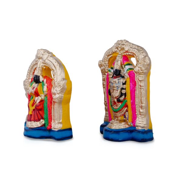 Perumal Thayar Clay Golu Bommai Pair - 8 x 4.5 Inches | Giri Golu Doll  Navaratri Golu Bomma Gombe Bommai Discount