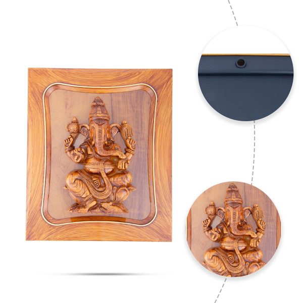 Ganesha Photo Frame - 13 x 11 Inches | Plastic Picture Frame  Wooden Polish Wall Frame for Home Decor Online