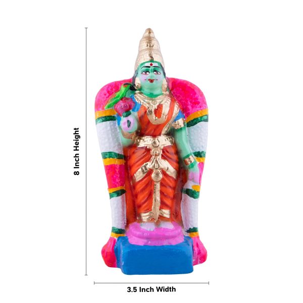 Meenakshi Clay Golu Bommai - 8 x 3.5 Inches | Giri Golu Doll  Navaratri Golu Bomma Gombe Bommai For Discount