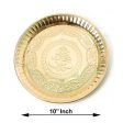 Brass Plate - 11 Inches | Nagas Beading Design Thali Plate  Pooja Plate for Home  320 Gms Approx Discount