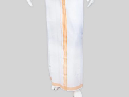 Veshti - 2 Mtrs | White Colour Vesti  1 Inch Gundanchi Border Dhoti for Men Online Sale