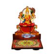 Sri Chakra Design Manai Palagai With Kamatchi Photo Frame - 4 x 3 Inches | Bajot With Picture Frame for Pooja Hot on Sale